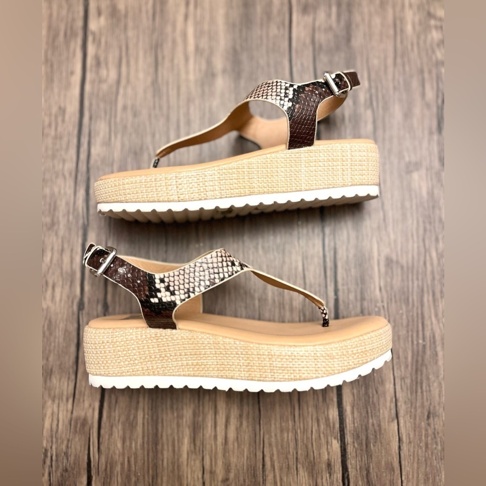 Dolce Vita Sandals in a Snakeskin Print - Picture 3 of 5